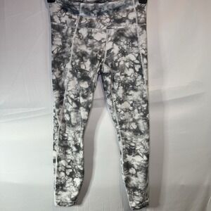 Athleta Womens Athletic Leggings‎ Size Small S Tie Dye Gray Black